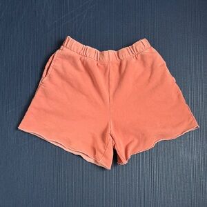 aerie Coral-Orange Athletic Pull-On Shorts, small